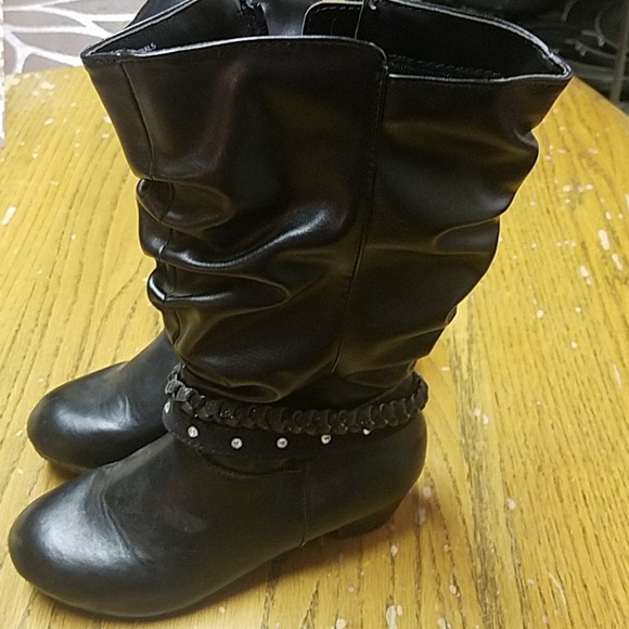Girls fancy black boots - Picture 1 of 3